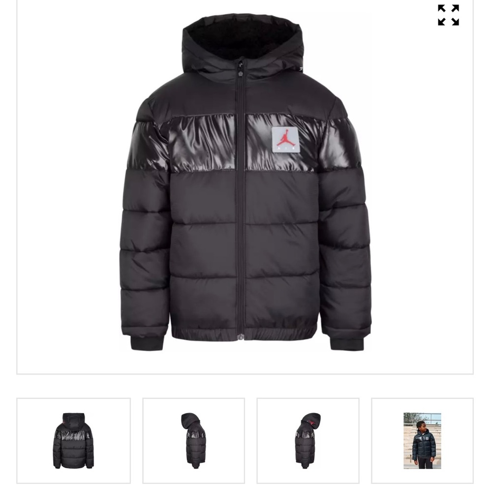 Jordan puff jacket Boy Large 14/16 NWT